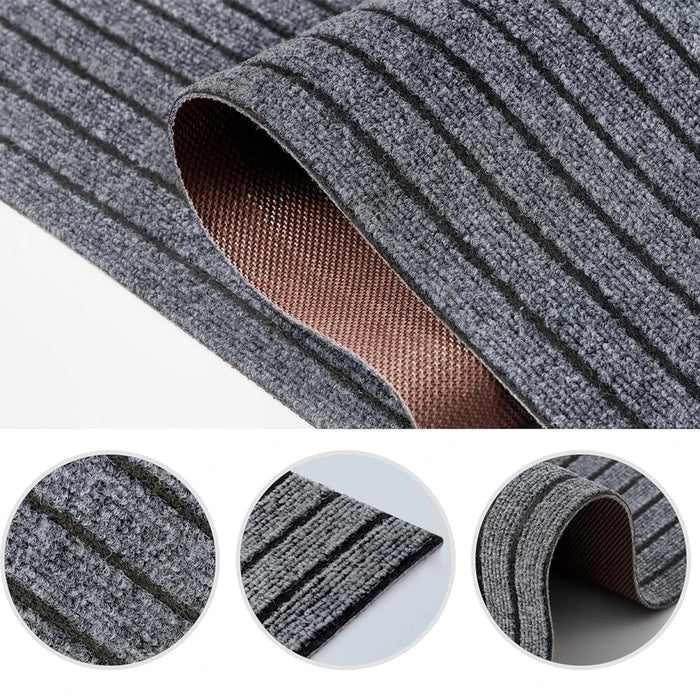 Gestreifter Läufer mit Gummirücken als Fußmatte für Eingang, Flur und Wohnzimmer – 40 × 60 bis 50 × 300 cm, saugfähig, rutschfest, 3 Farben