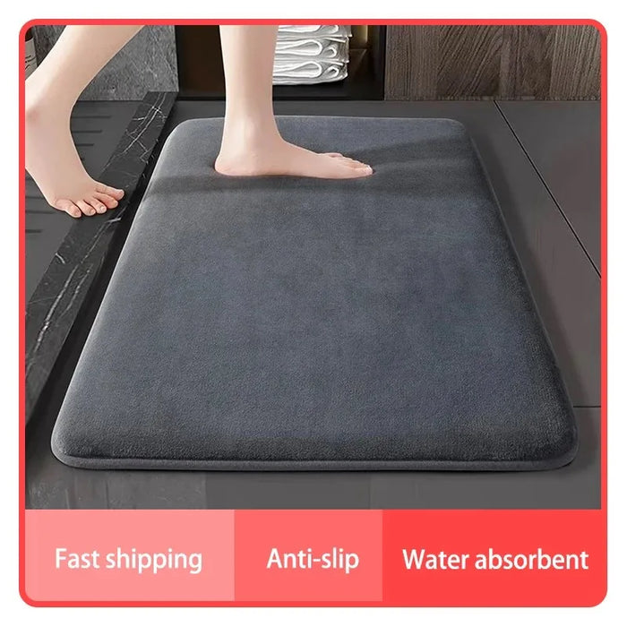 Badematte mit Memory-Schaum und Samtoberfläche für Badezimmer, Dusche und Eingang – 30 × 40 bis 80 × 120 cm, saugfähig, rutschfest, 3 Farben