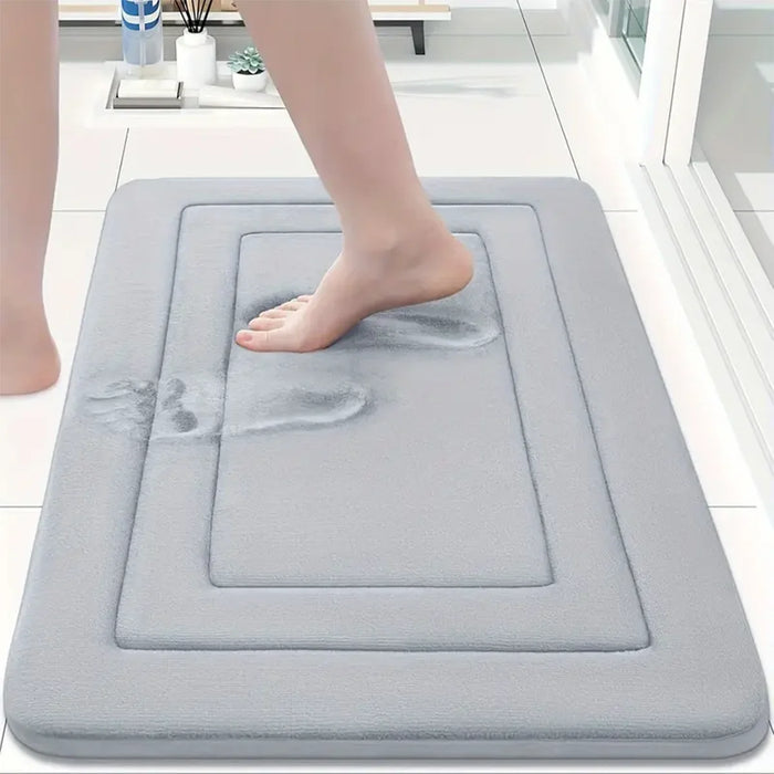 Verdickte Flanell-Fußmatte als Eingangsmatte und Badematte für Haustür, Bad und WC – 40 × 60 oder 50 × 80 cm, saugfähig, rutschfest, 3 Farben