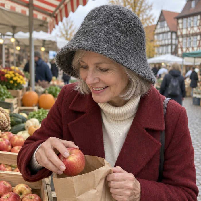 Damen-Fischerhut aus Wolle für Herbst und Winter für Stadt und Freizeit – Bucket Hat, in 5 Farben