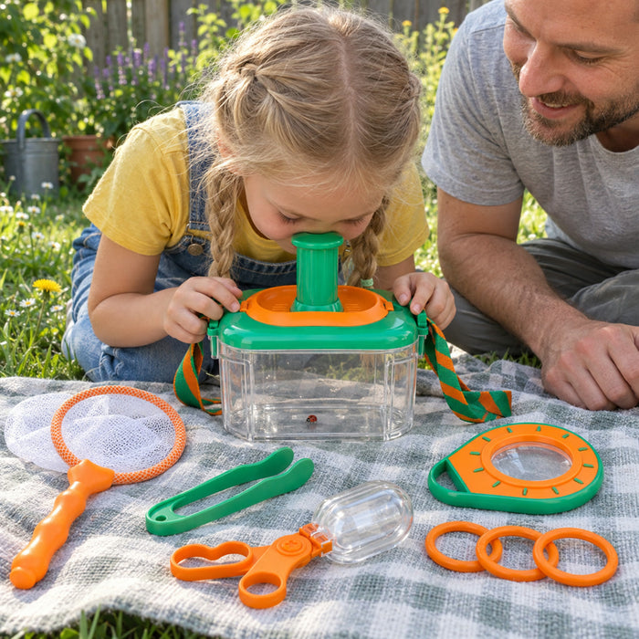 Insekten-Forscherset für Kinder für Garten, Park und Naturausflüge – Entdeckerset zum Beobachten von Käfern und Krabbeltieren
