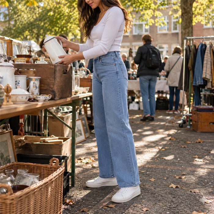 Damen-Jeans mit hoher Taille aus Stretch-Denim für Alltag, Büro und Freizeit – lange Beinlänge, US 2 bis 10, Dunkelblau, Hellblau, Schwarz