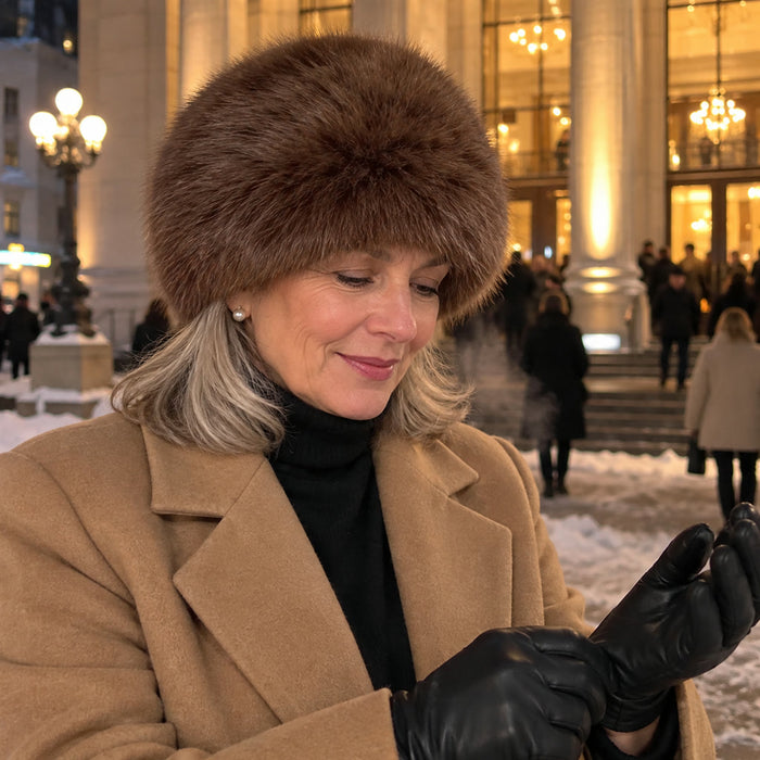Luxuriöse Kunstfell-Wintermütze im Fake-Fur-Look für Winter und festliche Outfits – voluminöse Fellmütze, 6 Farben