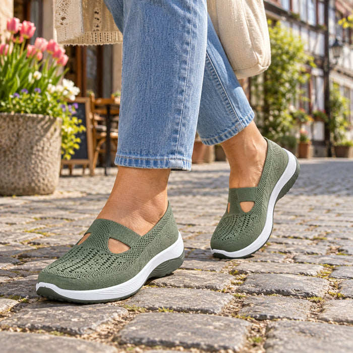 Leichte Damen-Sneaker mit Mesh-Obermaterial für Alltag und Reisen – gepolsterte Innensohle, ca. 4 cm Absatz, US-Größen 6 bis 11,5, 8 Farben