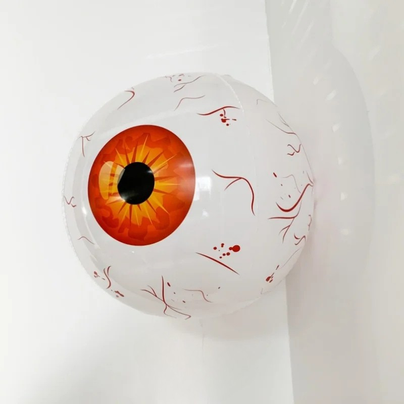 Augapfel-Folienballon als Halloween-Deko für Partyraum, Garten und Geisterhaus – 56 cm, Aluminiumfolie, wiederverwendbar, 3 Farben