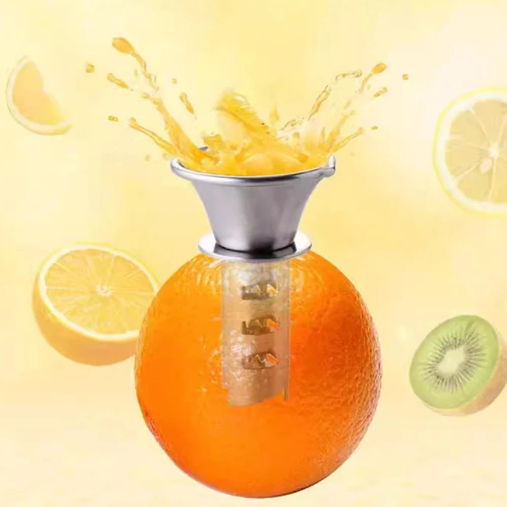 Zitrus-Ausgießer aus Edelstahl zum Eindrehen in die Frucht für Küche und Bar – Saftausgießer für Zitronen, Limetten und Orangen, 7 cm