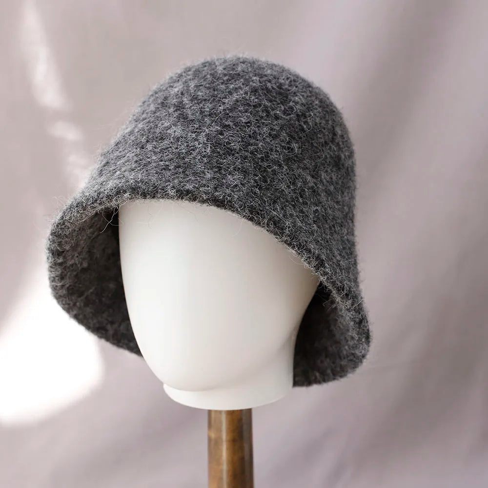 Damen-Fischerhut aus Wolle für Herbst und Winter für Stadt und Freizeit – Bucket Hat, in 5 Farben