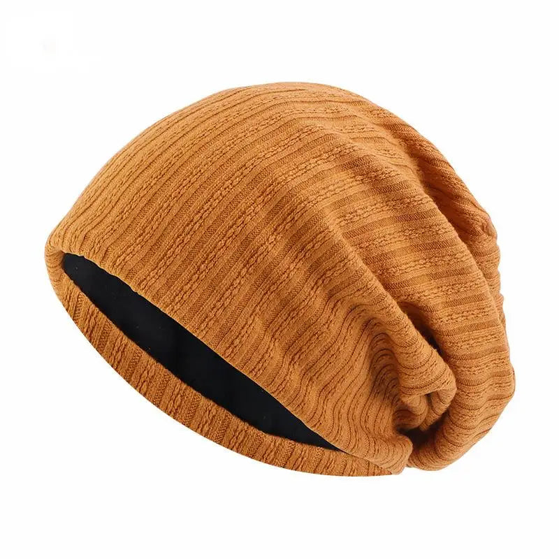Baumwoll-Beanie mit Ährenmuster für Herbst und Winter – klassische Strickmütze aus Baumwolle, 6 Farben von Kaffeebraun bis Orange