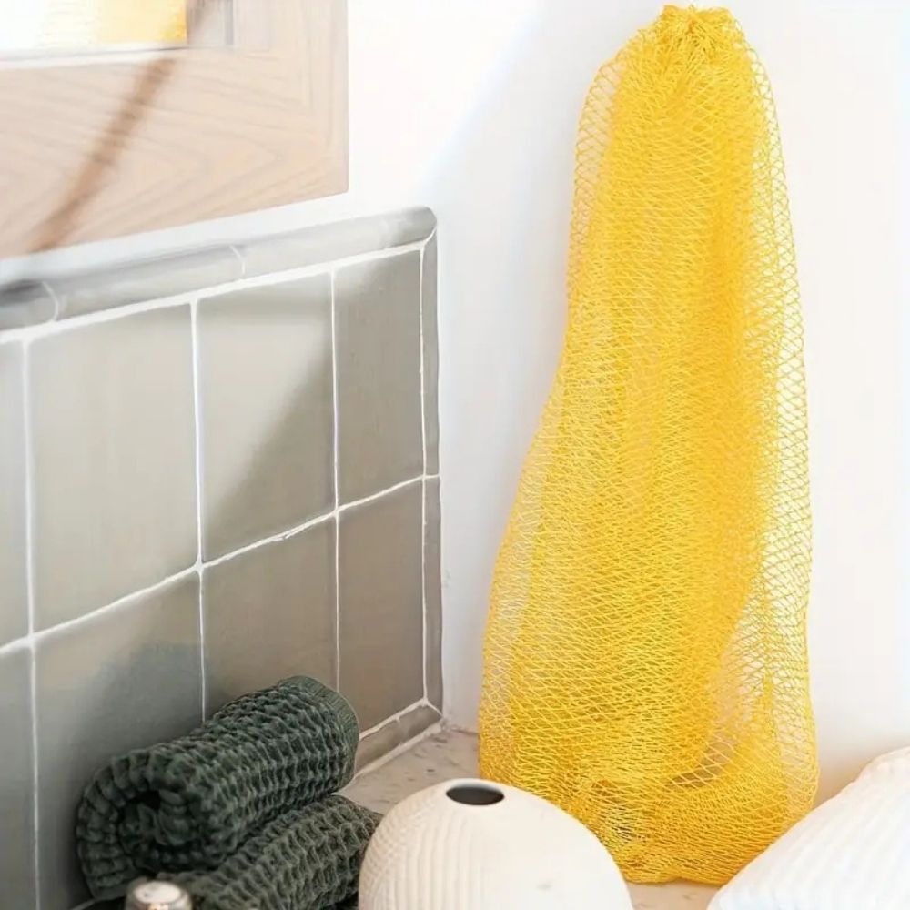 Afrikanischer Netzschwamm für Peeling unter der Dusche – langer Körperschwamm für Rücken und Beine, in 11 Farben