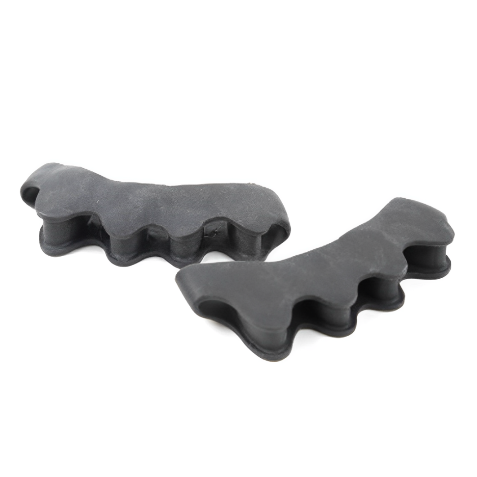 Zehenspreizer aus Silikon mit 4 Trennstegen für alle Zehen zum Tragen in geschlossenen Schuhen – 7,4 × 2,8 × 1,3 cm, flexibel, waschbar, 2 Farben