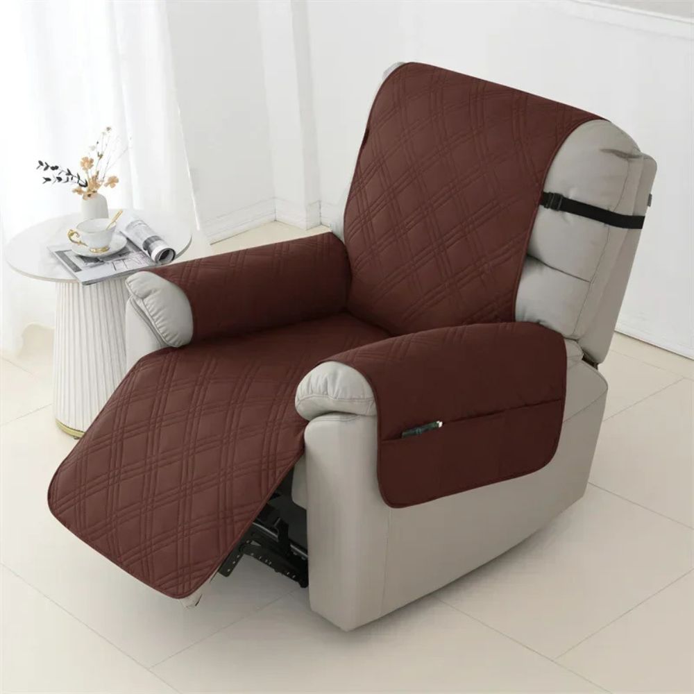 Wasserdichter Sesselschoner im Steppdesign für Relaxsessel, Fernsehsessel und Armlehnsessel – 1-Sitzer, maschinenwaschbar, Polyester, 8 Farben