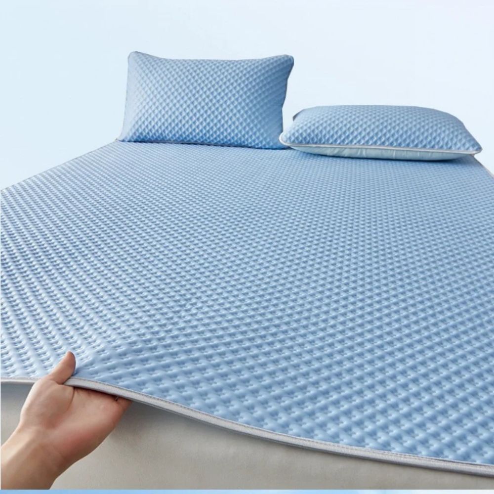 Leichtes Spannbettlaken oder Kissenbezüge für warme Sommernächte – schnell trocknend, gewebt, Kissenbezug 48 × 74 cm, Blau, Pink oder Grau