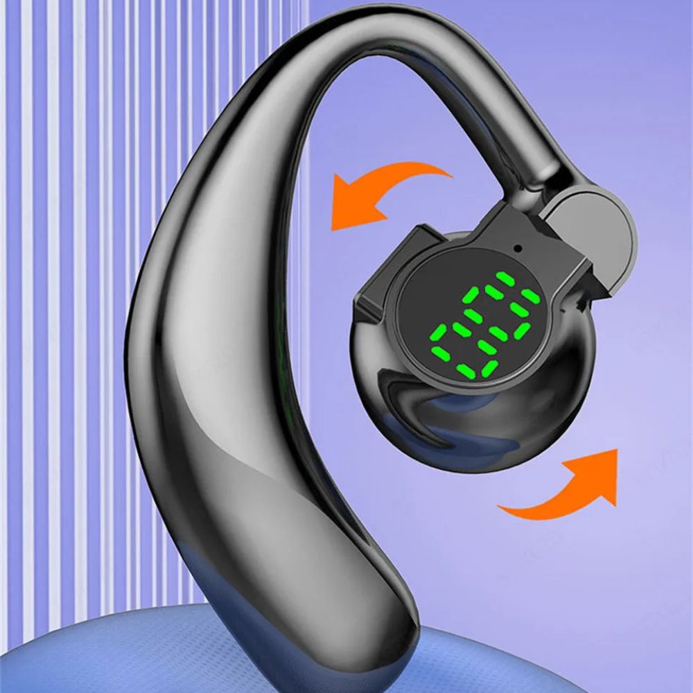 Offene Bluetooth-Ohrbügel-Kopfhörer mit Luftleitung für Sport und Alltag – Bluetooth 5.4, bis 20 h, Mikrofon, Touch-Bedienung, Schwarz oder Weiß