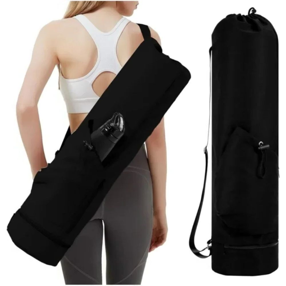 Yogamatten-Tasche aus Polyester mit Nassfach und Flaschenhalter für Yoga, Pilates und Fitness – 20–35 l, wasserabweisend, Schultergurt, 3 Farben