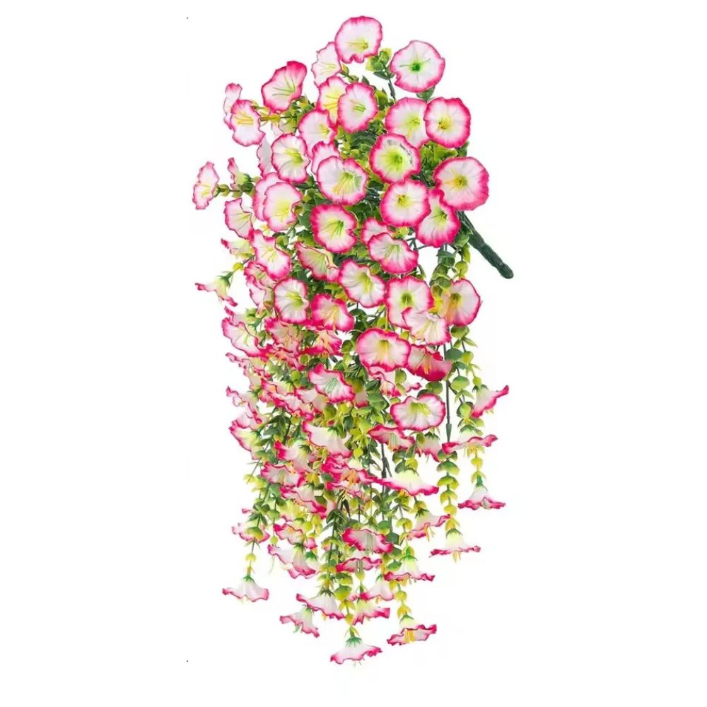 Künstliche Prunkwinde als Hängedeko für Balkon, Terrasse und Zaun – ca. 75 cm, UV-beständig, Kunststoff, 6 Farben, 2, 4 oder 10 Stück