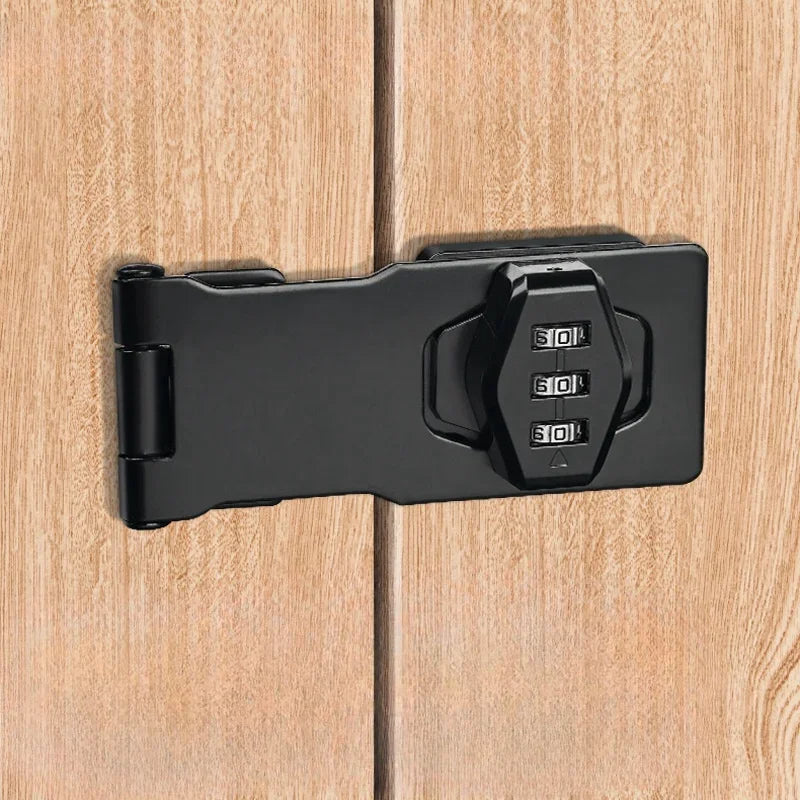 Überfalle mit 3-stelligem Zahlenschloss für Schränke, Schubladen und Türen – Zinklegierung, 1000 Codes, 4 oder 5 Zoll, Schwarz oder Silber