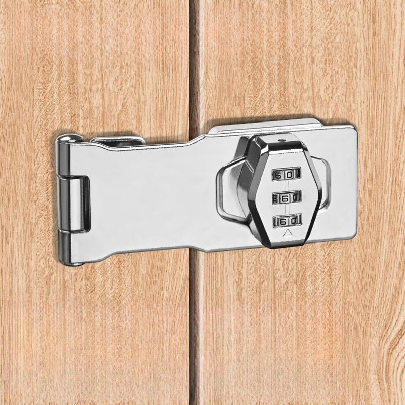 Überfalle mit 3-stelligem Zahlenschloss für Schränke, Schubladen und Türen – Zinklegierung, 1000 Codes, 4 oder 5 Zoll, Schwarz oder Silber