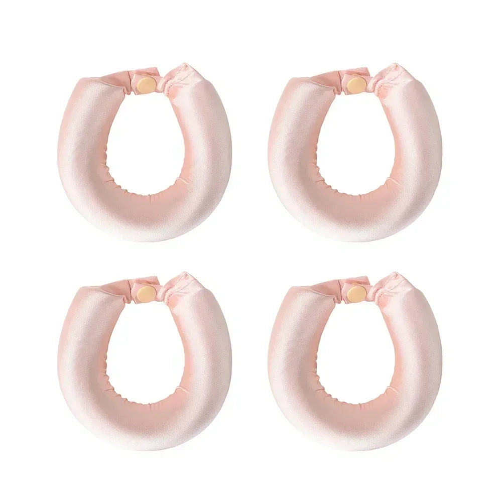 Satin-Lockenwickler als biegsame Stäbe für Locken ohne Hitze über Nacht – 25 cm lang, 3 cm dick, mit Druckknopf, in 6 Farben