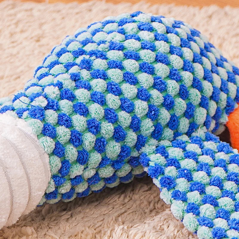 Plüsch-Hundespielzeug in Tierform mit Quietscher für Spiel, Apportieren und Training – weich, leicht, für kleine bis große Hunde, Füllung PP-Watte