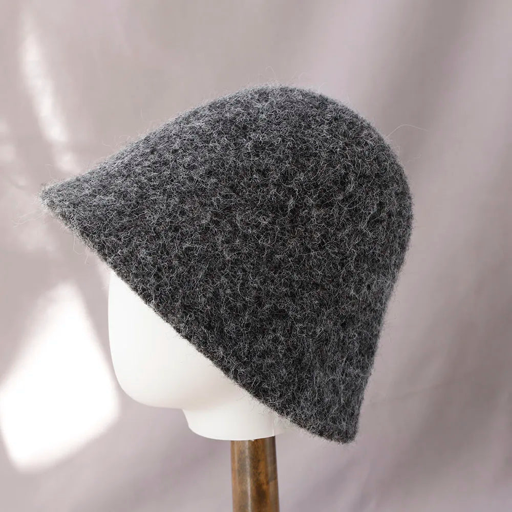Damen-Fischerhut aus Wolle für Herbst und Winter für Stadt und Freizeit – Bucket Hat, in 5 Farben