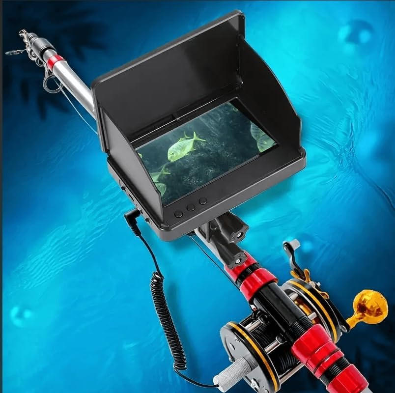 Fischfinder mit Unterwasserkamera und LCD-Monitor für Angeln vom Ufer, Boot und Eis – tragbar, 4,3 Zoll (11 cm) Bildschirm