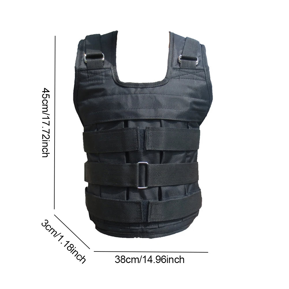 Flache Gewichtsweste aus Oxford-Gewebe für Gehen, Laufen und Training zu Hause – 45 × 38 × 3 cm, doppelter Hüftgurt, für Stahlplatten