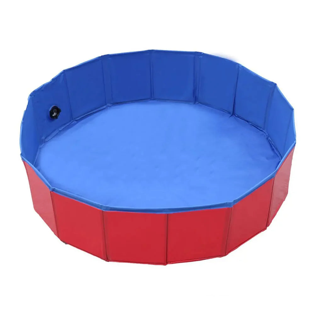 Faltbarer Hundepool aus Verbundgewebe für Garten, Terrasse und Innenräume – ca. 60 × 20 cm, ohne Pumpe aufstellbar, flach verstaubar