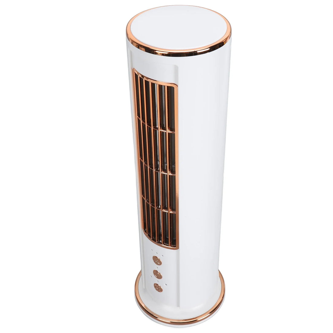 Flügelloser Turmventilator mit Fernbedienung und Akku für Schreibtisch, Schlafzimmer und Büro – 3 Stufen, Oszillation, 2400 mAh, ca. 32 cm