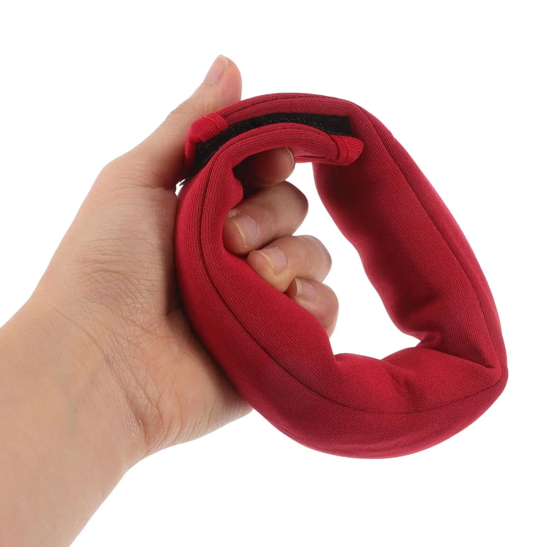 Gewichtsmanschette mit Sandfüllung aus Neopren für Hand- und Fußgelenk beim Gehen und Laufen – 34 × 4,5 × 3,8 cm, Verschlussriemen, Rot