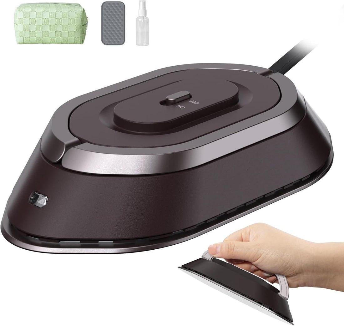 Reise-Bügeleisen mit Keramiksohle und klappbarem Griff für Reisen und Geschäftsreisen – 300 W, 100–240 V, 150 °C, ca. 360 g, 4 Farben