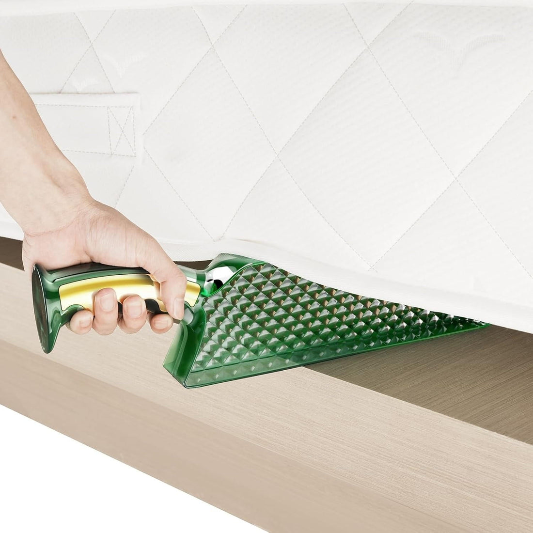 Matratzenheber aus ABS zum Beziehen von Betten und Glätten von Laken – Keilform, ergonomischer Griff, Aufhängeloch, ca. 210 g, 1 oder 2 Stück
