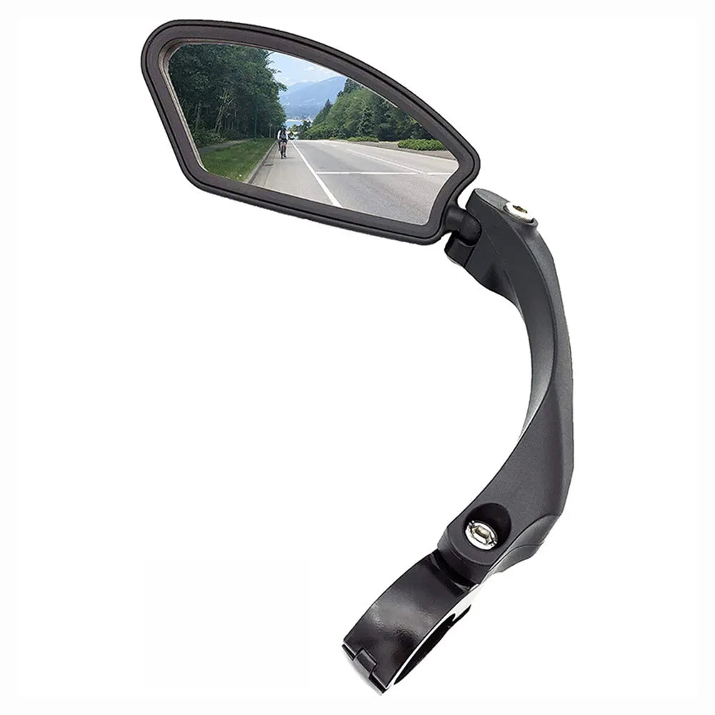 Fahrradspiegel im 2er-Set aus HD-Glas für Fahrrad und Scooter – 18,5 cm, Lenkerklemme für 20–24 mm, 360° drehbar, klappbar, Schwarz