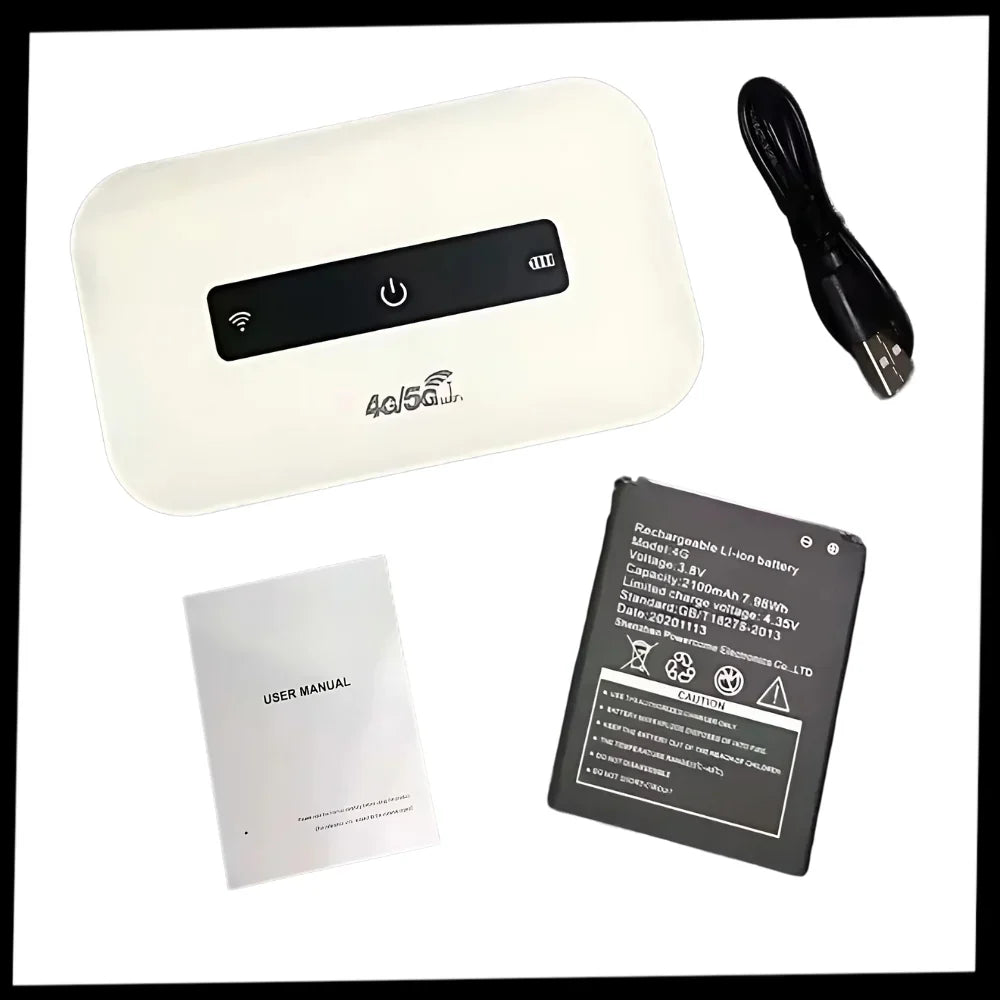Mobiler WLAN-Hotspot mit SIM-Kartenslot für Reisen, Camping und unterwegs – bis 150 Mbit/s, 3000-mAh-Akku, bis 8 Std., USB-C, für mehrere Geräte