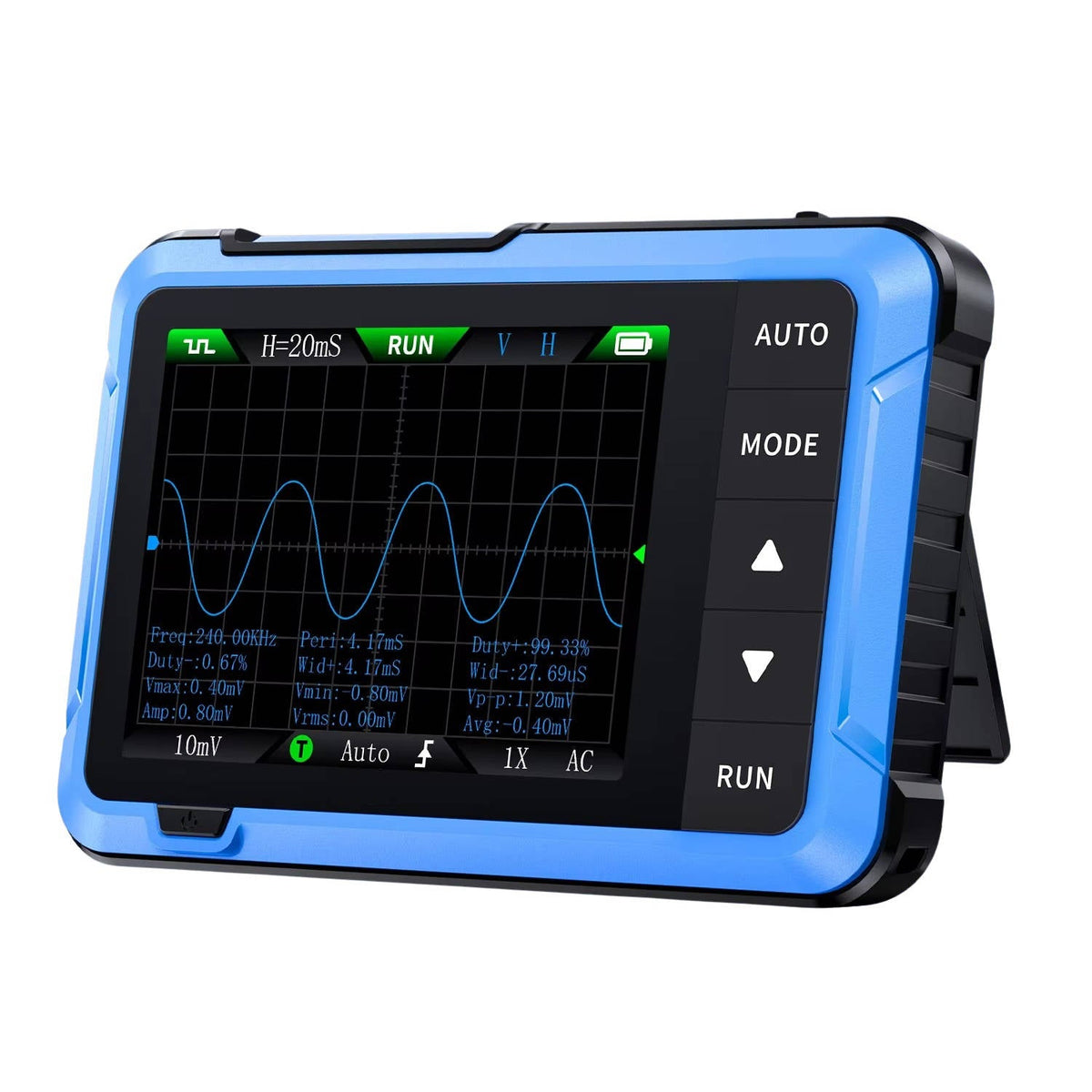 Tragbares digitales Oszilloskop mit Signalgenerator für Elektronik, Werkstatt und Unterricht – 2,8-Zoll-Display, ±400 V, Akku ca. 4 h, 2 Modelle