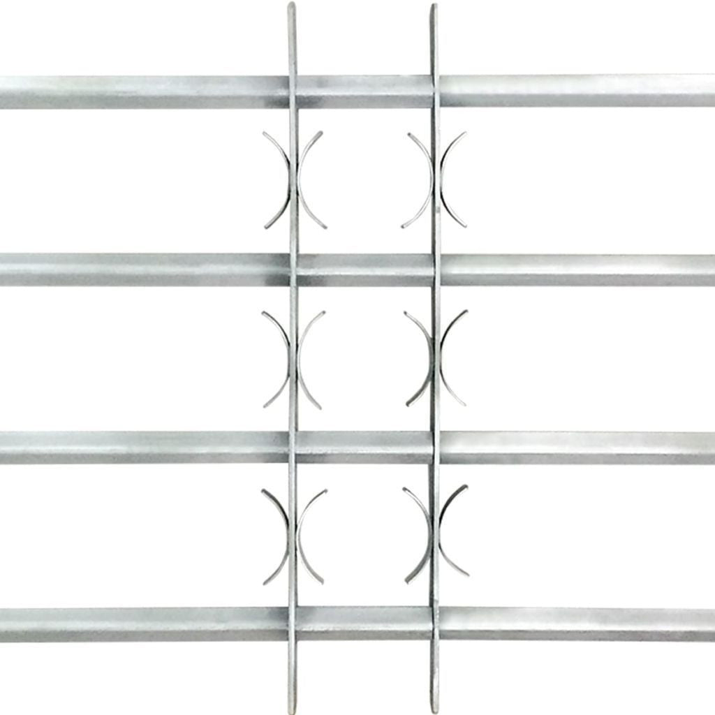 Verstellbares Fenster-Schutzgitter aus Metall mit 4 Querstreben für Kinderzimmer und Haushalte mit Katzen – Breite 70 bis 105 cm, zum Verschrauben