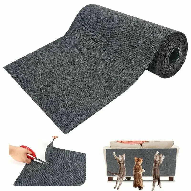 Selbstklebende Kratzmatte für Katzen als Möbelschutz und Teppich für Küche, Bad und Schlafzimmer – 40 cm × 3 m, zuschneidbar, 6 Farben