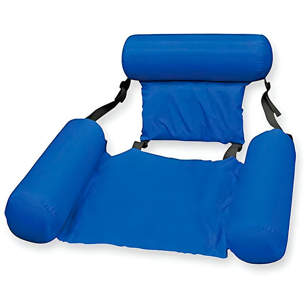 Aufblasbarer Wassersessel mit Rückenlehne und Armlehnen für Pool, See und Strand – ca. 120 × 100 cm, 3 Luftkammern, verstellbare Gurte, faltbar