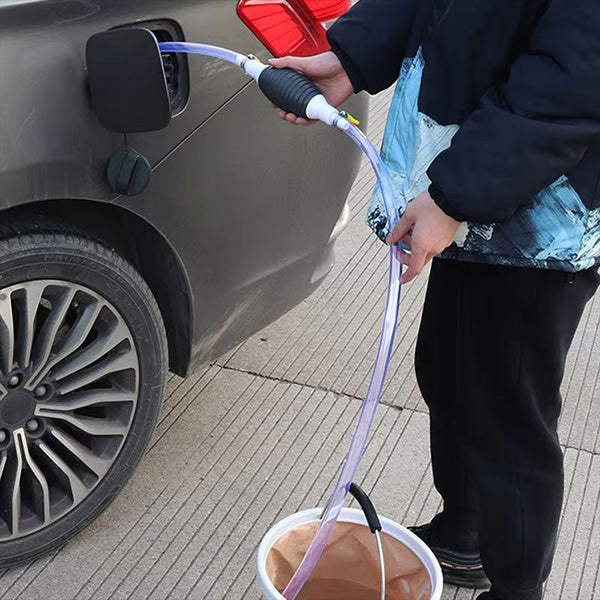 Manuelle Umfüllpumpe mit flexiblem Schlauch für Kraftstoff, Öl und Wasser – ohne Strom, per Hand gepumpt, für Auto, Boot, Garten und Werkstatt