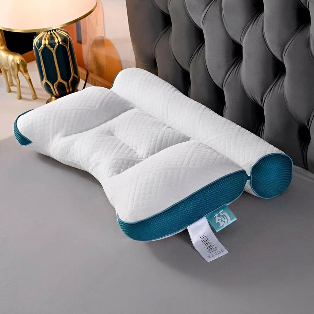 Ergonomisches Nackenkissen aus Memory-Schaum für Rücken-, Seiten- und Bauchschläfer – ca. 50 × 30 × 10 cm, mittelfest, waschbarer Bezug, 2 Farben