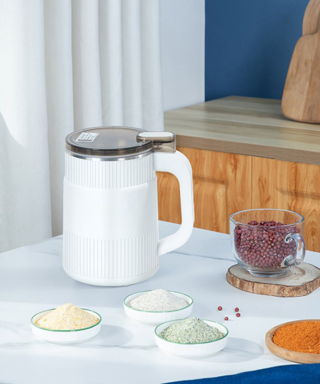 Getreidemühle zum Mahlen von frischem Mehl für Brot und Backen zu Hause – kompakt für die Arbeitsplatte, Mehlmühle in Blau oder Weiß