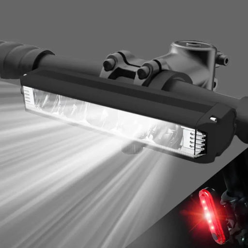 LED-Fahrradlampe für den Lenker für Mountainbike, Gelände und Trails – IPX6 wasserdicht, USB-C-Akku, 3 Leuchtmodi, Montage ohne Werkzeug