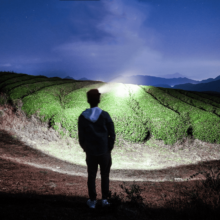 Akku-Stirnlampe mit bis zu 1000 Lumen für Wandern, Camping und Heimwerken – IP65, USB-C, 7–16 Std. Laufzeit, neigbar, mehrere Lichtmodi