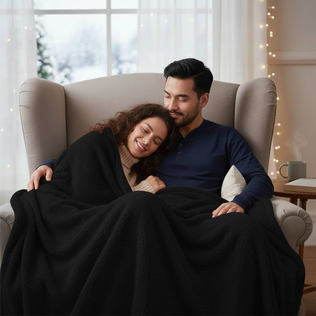 Flauschige wasserdichte Kuscheldecke für zwei Personen für Sofa, Sessel und Ausflüge ins Grüne – 100 × 145 bis 145 × 216 cm, 9 Farben