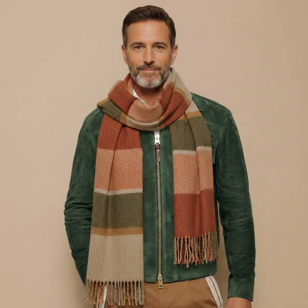 Herren-Retrojacke in Wildleder-Optik für Herbst, Alltag und Freizeit – Größen S bis 3XL, Grün, Braun oder Marineblau