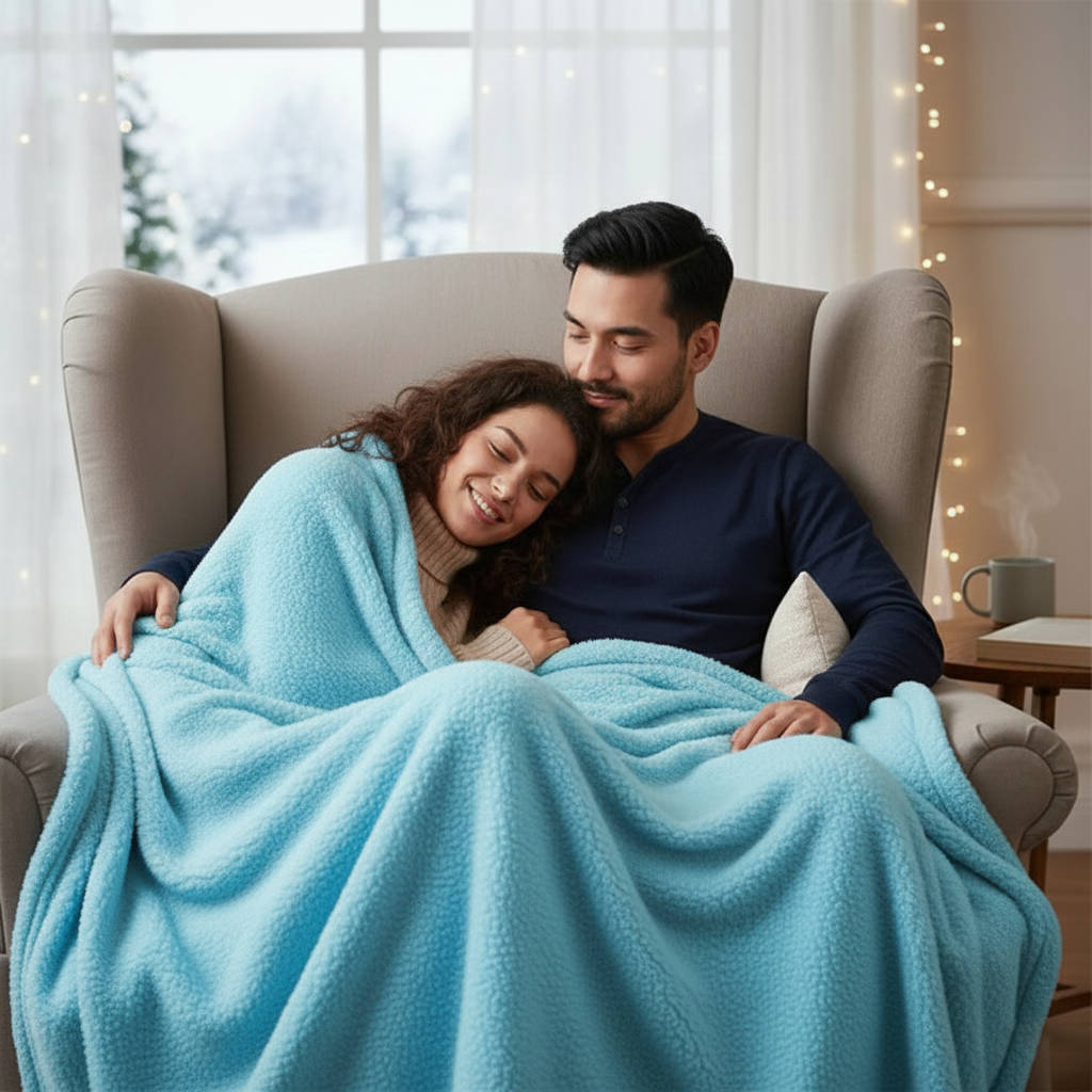 Flauschige wasserdichte Kuscheldecke für zwei Personen für Sofa, Sessel und Ausflüge ins Grüne – 100 × 145 bis 145 × 216 cm, 9 Farben