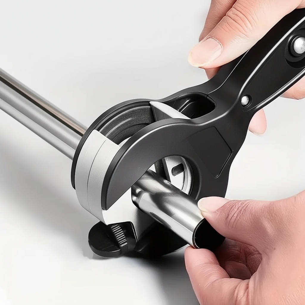 Rohrschneider mit Ratsche für Kupfer, Edelstahl, Aluminium und PVC auf engem Raum – 0,8 bis 2,8 cm, einhändig, Schwarz oder Rot