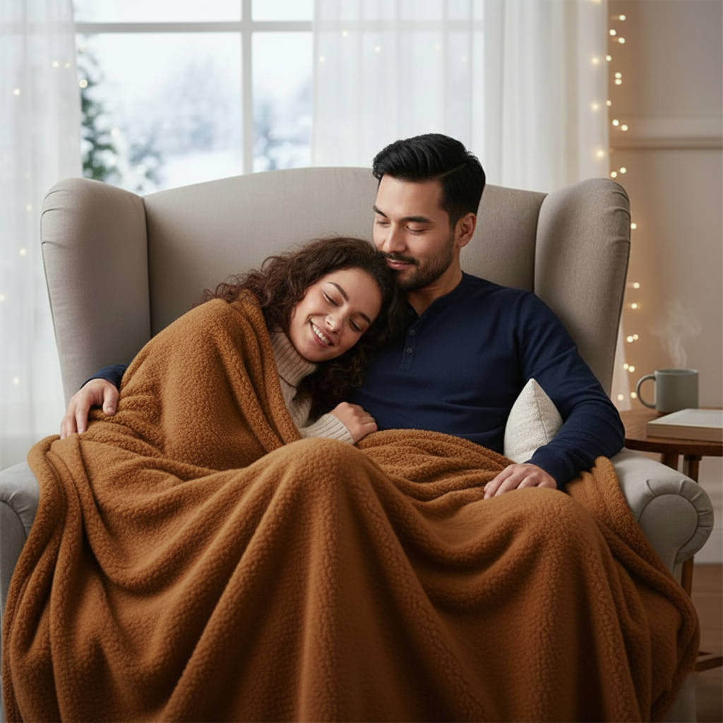 Flauschige wasserdichte Kuscheldecke für zwei Personen für Sofa, Sessel und Ausflüge ins Grüne – 100 × 145 bis 145 × 216 cm, 9 Farben