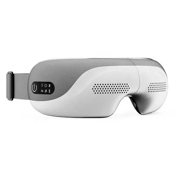 Augenmassagegerät mit Wärme, Luftpolstern und Bluetooth-Lautsprecher für zu Hause und Reisen – 5 Programme, 15-Min.-Timer, faltbar, USB-Akku