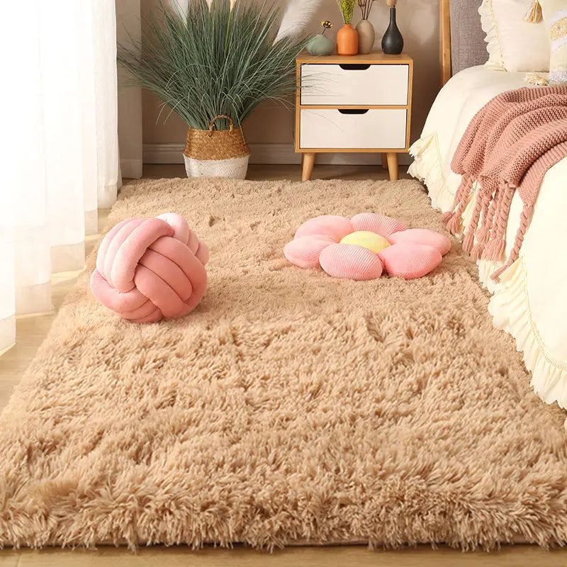 Waschbarer Langflor-Teppich mit Gummiunterseite für Wohnzimmer und Kinderzimmer – 50 × 80 bis 160 × 230 cm, rechteckig, rutschfest, 17 Farben