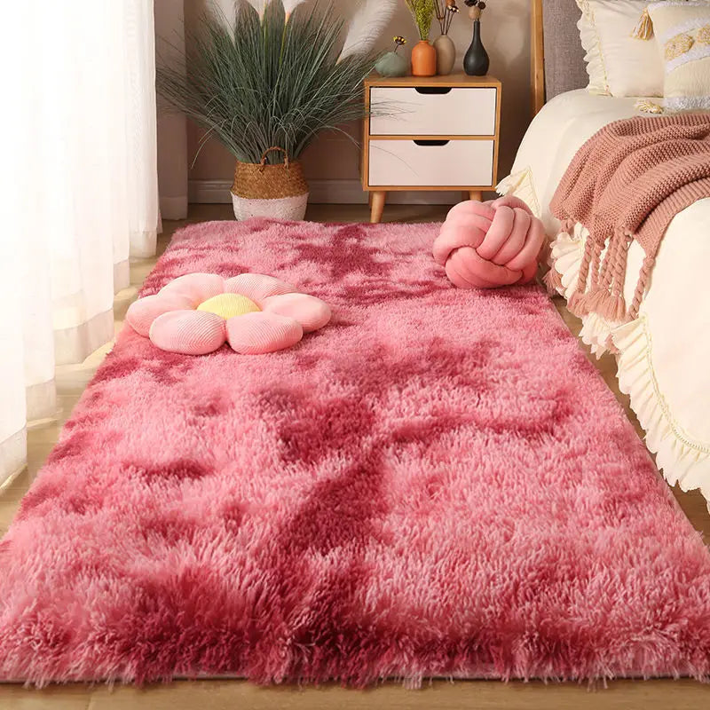 Waschbarer Langflor-Teppich mit Gummiunterseite für Wohnzimmer und Kinderzimmer – 50 × 80 bis 160 × 230 cm, rechteckig, rutschfest, 17 Farben